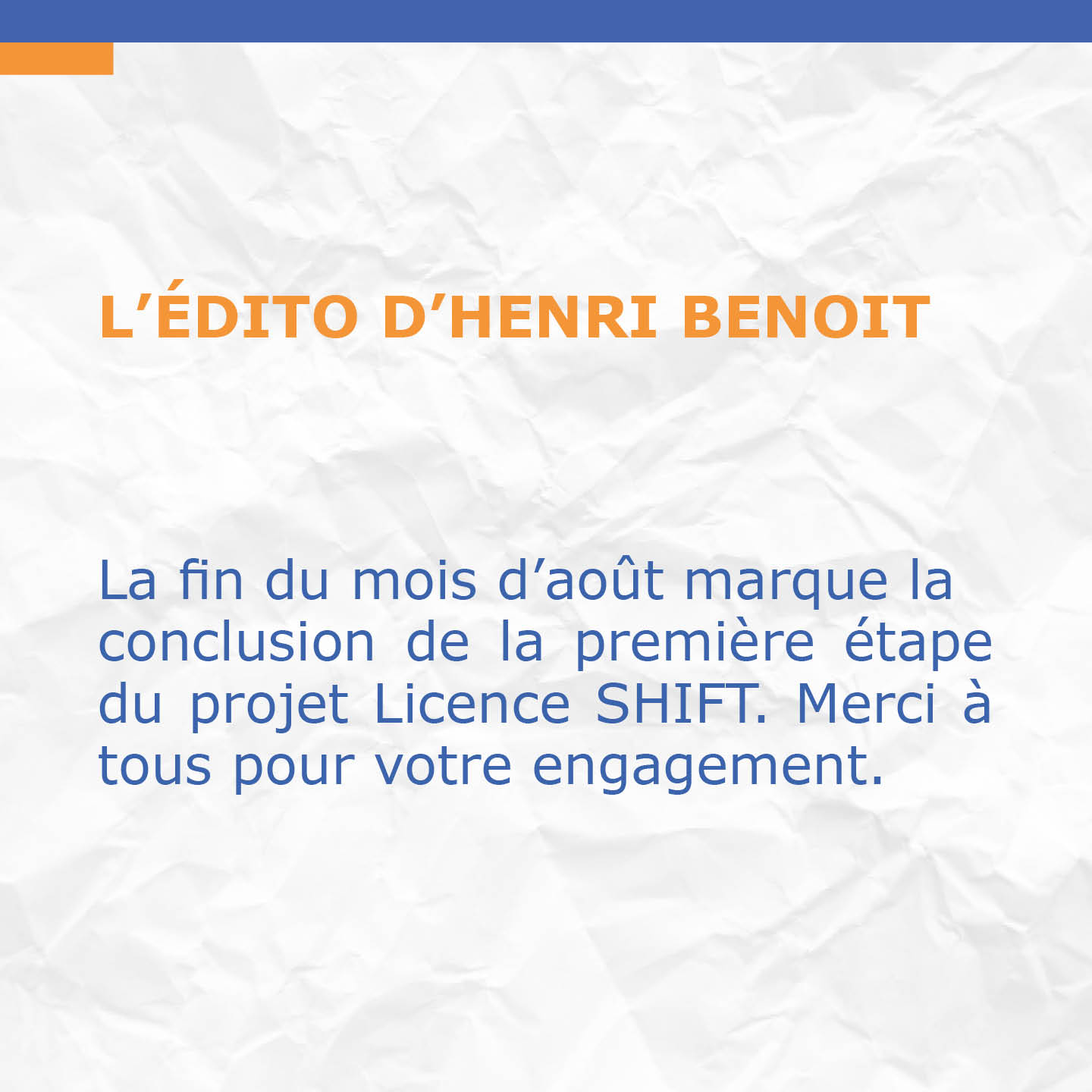 édito henri benoit