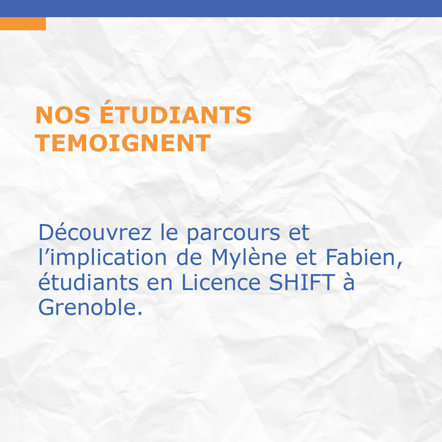 témoignage étudiants